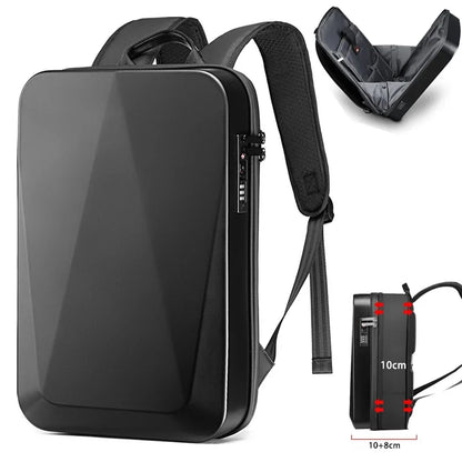 TECHGUARD - Expandable laptop backpack with anti-theft protection & USB port