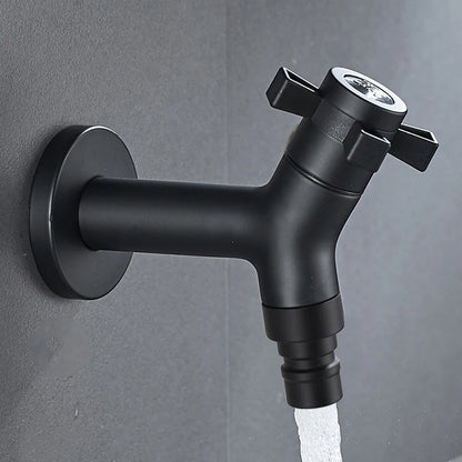 Hochwertiger Wasserhahn Küche - Mattschwarze Küchenarmatur Wandmontage aus Edelstahl 304 0