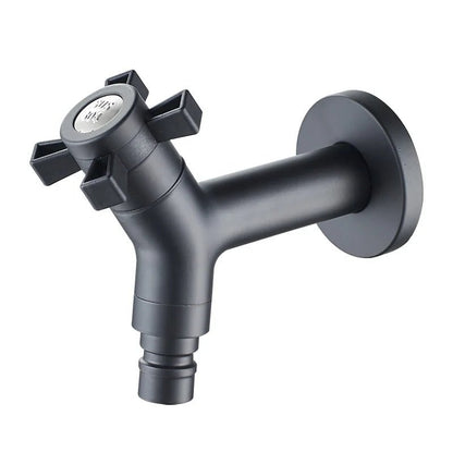 Hochwertiger Wasserhahn Küche - Mattschwarze Küchenarmatur Wandmontage aus Edelstahl 304 16