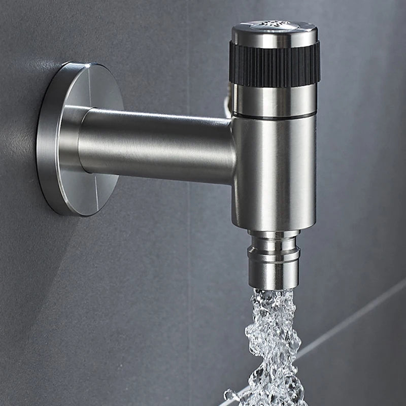 Hochwertiger Wasserhahn Küche - Mattschwarze Küchenarmatur Wandmontage aus Edelstahl 304 2