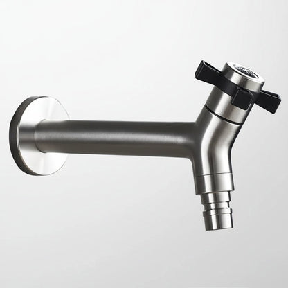Hochwertiger Wasserhahn Küche - Mattschwarze Küchenarmatur Wandmontage aus Edelstahl 304 7