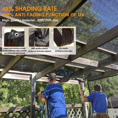 Hochwertiges Schattentuch Schwarz - Effektiver Sonnenschutz für Pergola & Garten 3