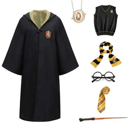 HogwartsMagic Harry Potter Kostüm | Komplettes Zaubererset mit Zauberstab und Schal | Kinder & Erwachsene | Hogwarts-Robe & Zubehör 4