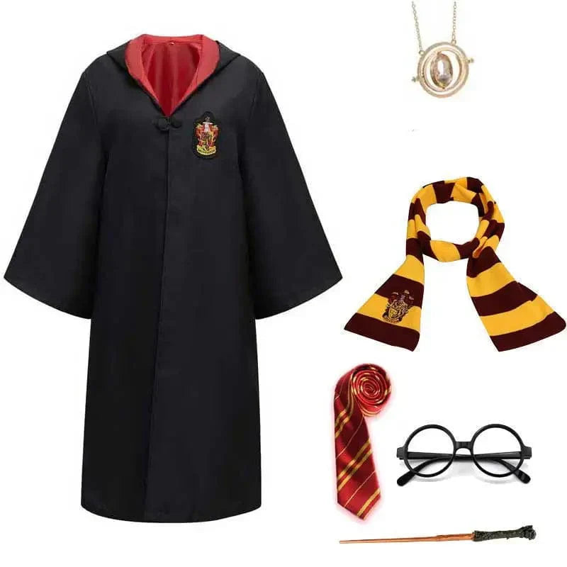 HogwartsMagic Harry Potter Kostüm | Komplettes Zaubererset mit Zauberstab und Schal | Kinder & Erwachsene | Hogwarts-Robe & Zubehör 5