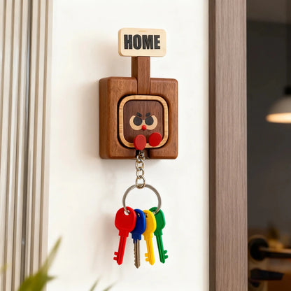 Holz Magnetischer Schlüsselhalter - Wandhalterung für Schlüssel & kleine Metallgegenstände 1