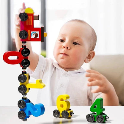 Holzspielzeug Magnetischer Zahlenzug Ab 2 Jahren - Interaktives Lernspielzeug aus Hochwertigem Holz 1