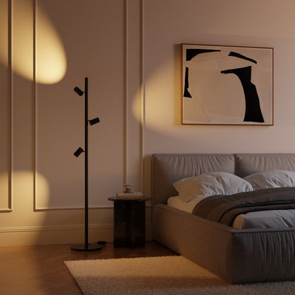 HULORA – Lampadaire modulaire avec globes en verre et spot
