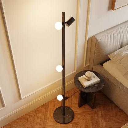 HULORA – Lampadaire modulaire avec globes en verre et spot