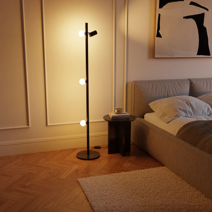 HULORA – Lampadaire modulaire avec globes en verre et spot