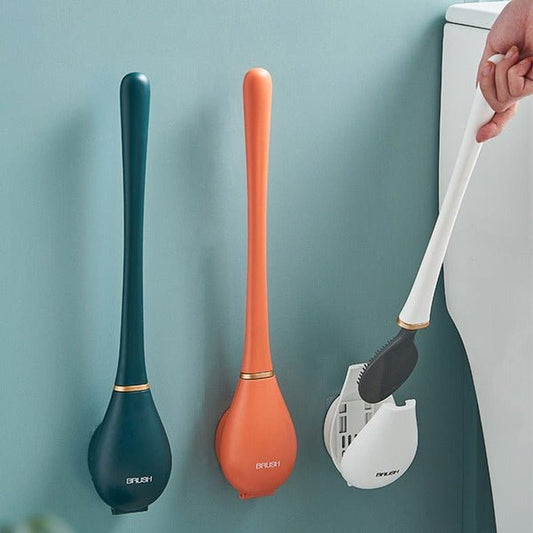 SilicoClean – Hygienic Silicone Toilet Brush with Holder