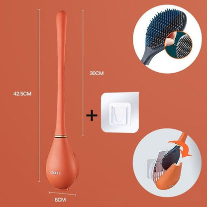 SilicoClean – Hygienic Silicone Toilet Brush with Holder
