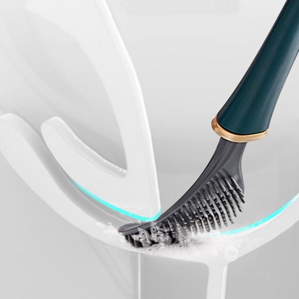 SilicoClean – Hygienic Silicone Toilet Brush with Holder