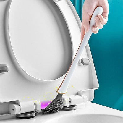 SilicoClean – Hygienic Silicone Toilet Brush with Holder