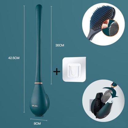 SilicoClean – Hygienic Silicone Toilet Brush with Holder