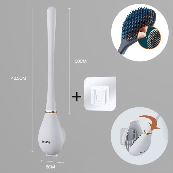 SilicoClean – Hygienic Silicone Toilet Brush with Holder