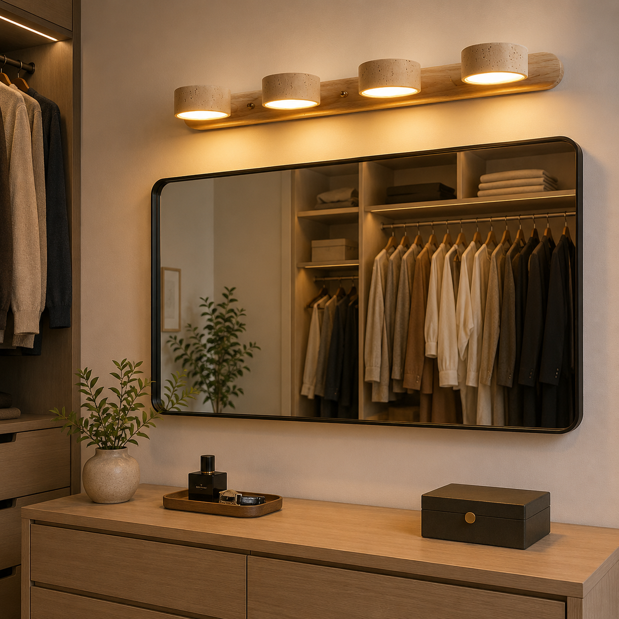ILLUMISTONE – Lámpara de pared LED arquitectónica de travertino para acentos elegantes