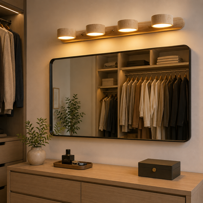 ILLUMISTONE – Lámpara de pared LED arquitectónica de travertino para acentos elegantes