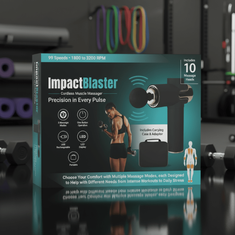 IMPACTBLAST – Kabelloses Muskelmassagegerät für Tiefengewebsmassage 0