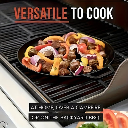 IRONFLAT – Antihaftbeschichtete Grillpfanne aus Gusseisen mit zwei Griffen 4