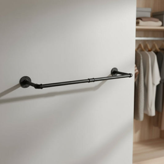 IRONHANG – Industrielle Wandkleiderstange aus Rohr 0