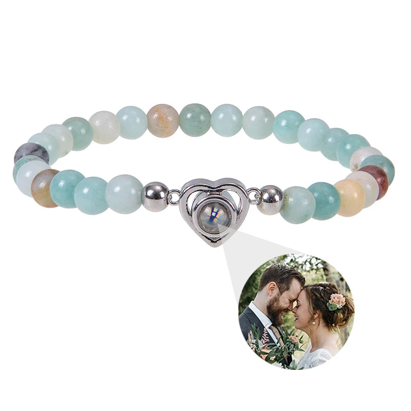 EVALORA – Projection Bracelet with Infinity Heart and Personalized Photo