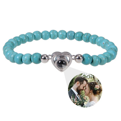 EVALORA – Projection Bracelet with Infinity Heart and Personalized Photo