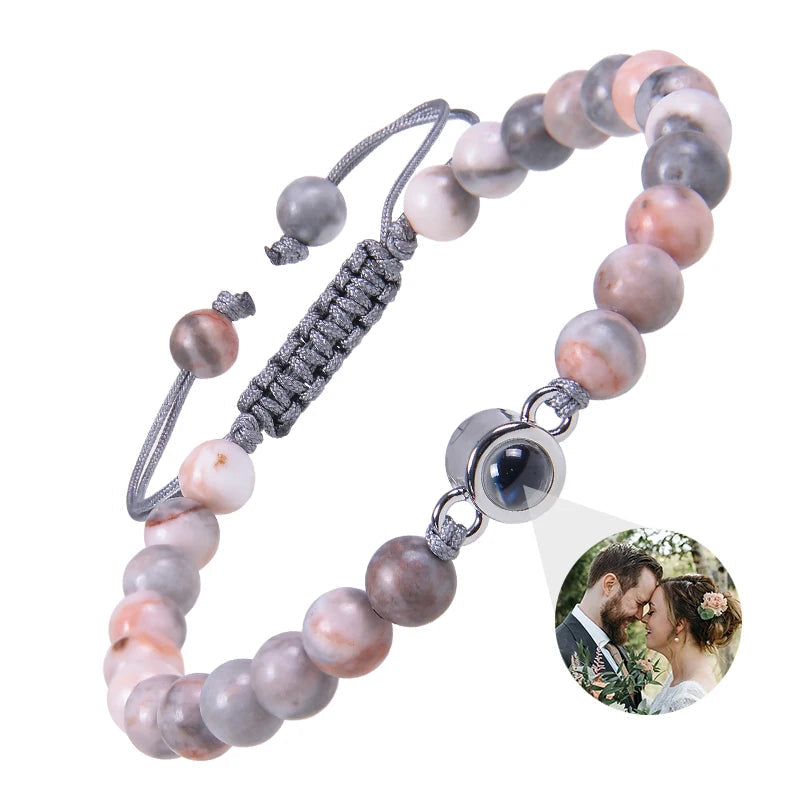 EVALORA – Projection Bracelet with Infinity Heart and Personalized Photo