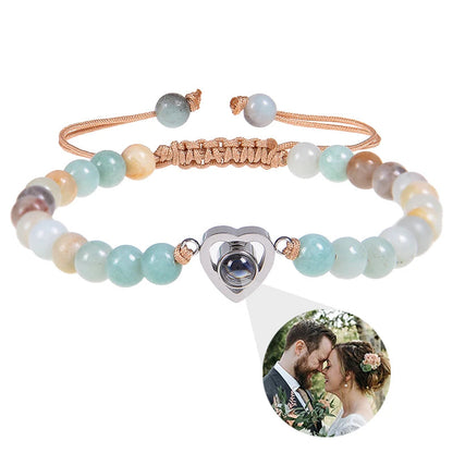 EVALORA – Projection Bracelet with Infinity Heart and Personalized Photo