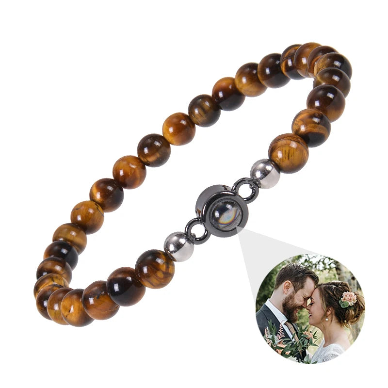 EVALORA – Projection Bracelet with Infinity Heart and Personalized Photo