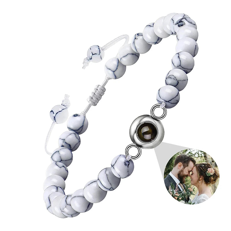 EVALORA – Projection Bracelet with Infinity Heart and Personalized Photo