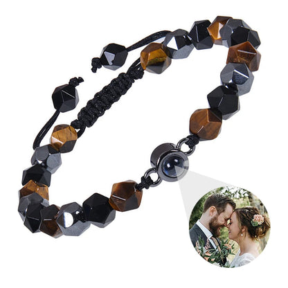 EVALORA – Projection Bracelet with Infinity Heart and Personalized Photo