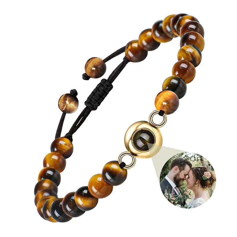 EVALORA – Projection Bracelet with Infinity Heart and Personalized Photo