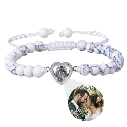 EVALORA – Projection Bracelet with Infinity Heart and Personalized Photo