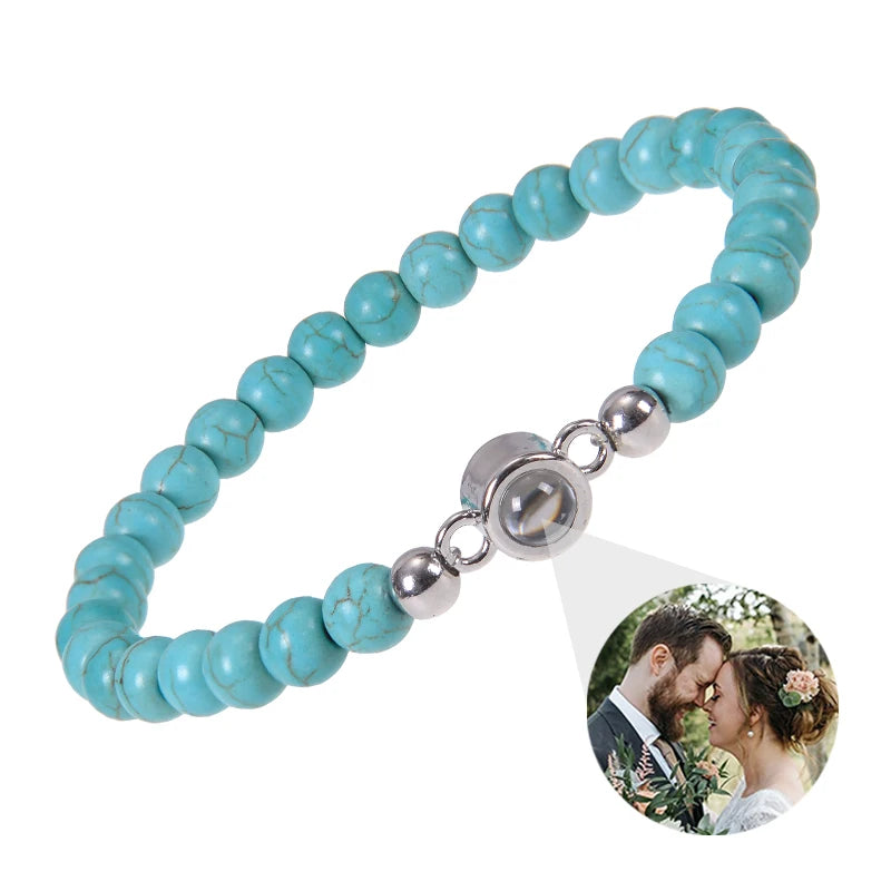 EVALORA – Projection Bracelet with Infinity Heart and Personalized Photo