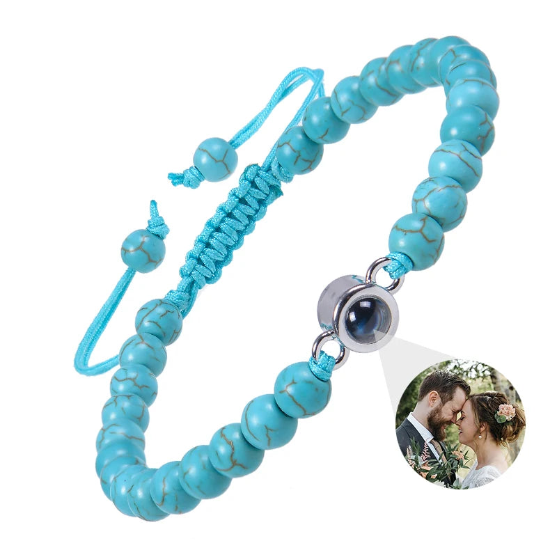 EVALORA – Projection Bracelet with Infinity Heart and Personalized Photo