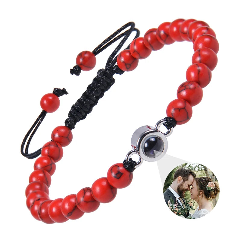EVALORA – Projection Bracelet with Infinity Heart and Personalized Photo