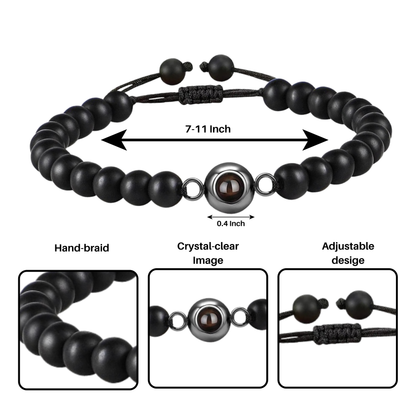 EVALORA – Projection Bracelet with Infinity Heart and Personalized Photo