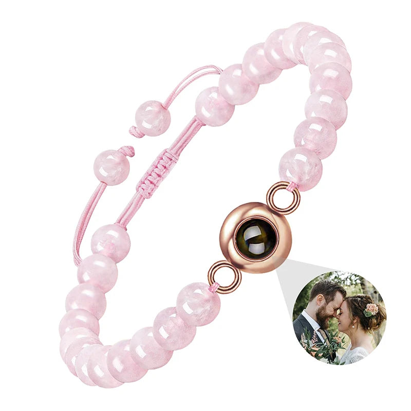 EVALORA – Projection Bracelet with Infinity Heart and Personalized Photo