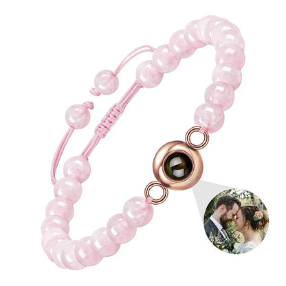 EVALORA – Projection Bracelet with Infinity Heart and Personalized Photo