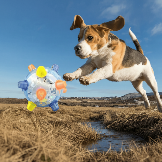 FETCHGLOW – Interactieve LED Springbal voor Honden