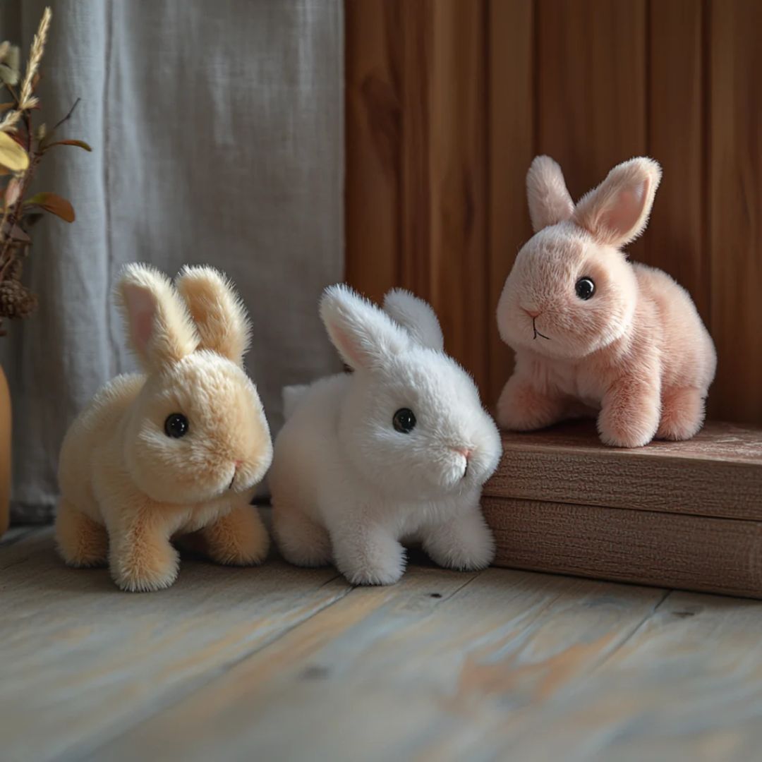 Interaktives Plüschtier BunnyLoom | Realistisches hüpfendes Hasenspielzeug für Kinder 3