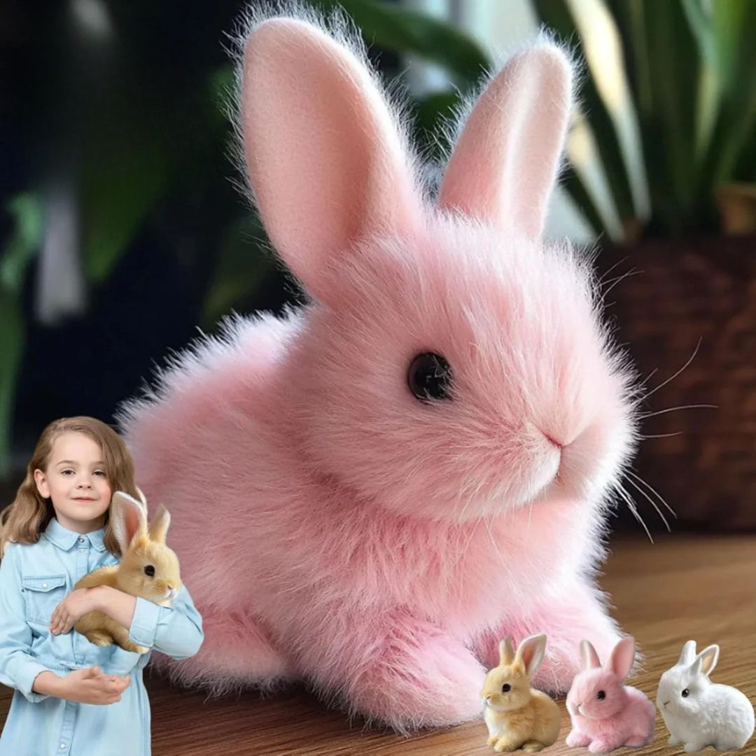 Interaktives Plüschtier BunnyLoom | Realistisches hüpfendes Hasenspielzeug für Kinder 4
