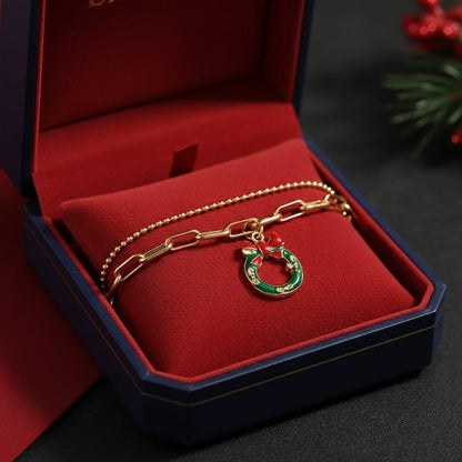 JINGLEGOLD – Verstellbares, vergoldetes, festliches Bettelarmband für weihnachtliche Stimmung 2