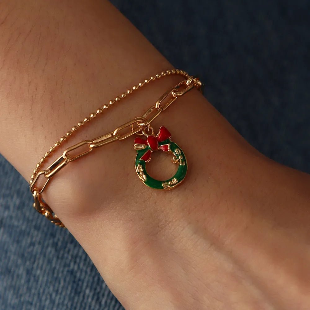 JINGLEGOLD – Verstellbares, vergoldetes, festliches Bettelarmband für weihnachtliche Stimmung 6