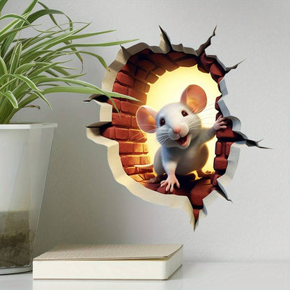 DecoraMice 3D Cartoon Wall Stickers | Adorable Mouse Wall Stickers for Children's Rooms and Living Space Decoration