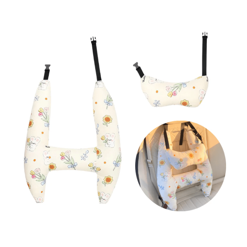 KIDSCOMFORT – Ergonomisches Autokissen mit weichem Stoff und verspielten Motiven 3