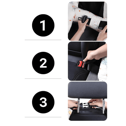 KIDSCOMFORT – Ergonomisches Autokissen mit weichem Stoff und verspielten Motiven 4