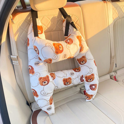 KIDSCOMFORT – Ergonomisches Autokissen mit weichem Stoff und verspielten Motiven 7