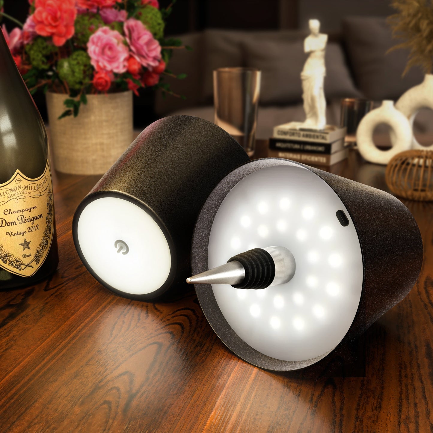 LumiBottle – Cable lamp for bottles with warm white LED light