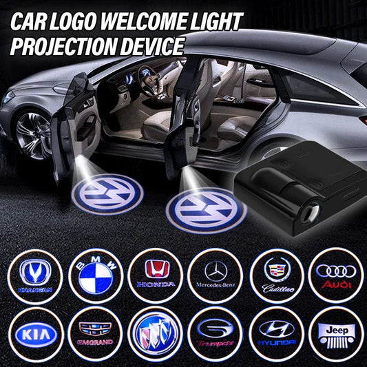 Wireless LED car door projector light - Customised logo for stylish vehicle presentation